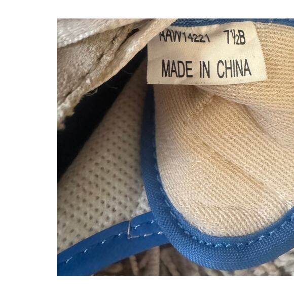 Vintage Polo Ralph Lauren | Yellow + Blue Round Toe Trainers | Size 7.5B - Picture 8 of 8